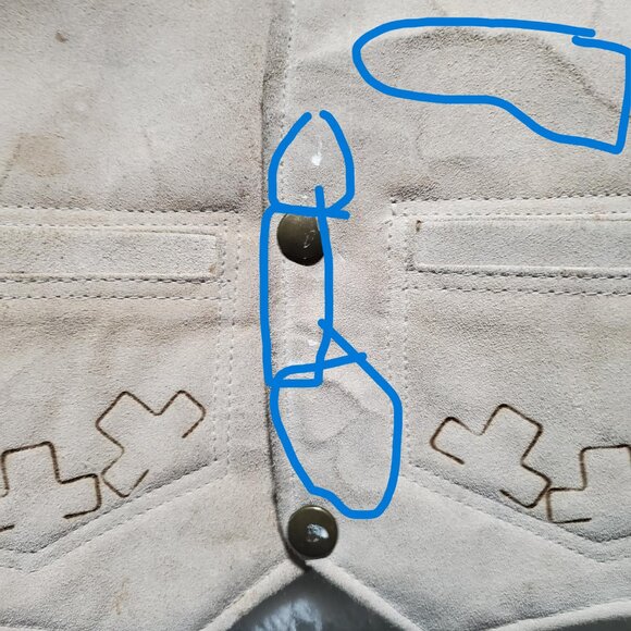 Suede Western Horse Kids Vest -Vintage - No Label- shipping incl - Picture 16 of 16